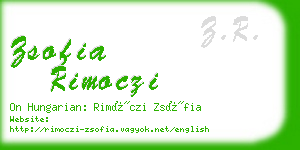 zsofia rimoczi business card